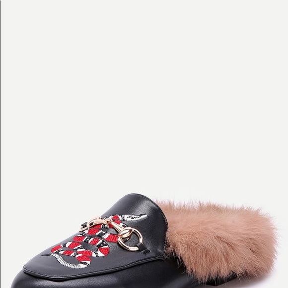 gucci fur slides dupe